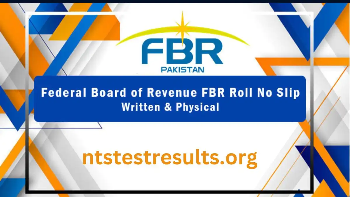 FBR Roll Number Slip 2023 Download Physical & Written