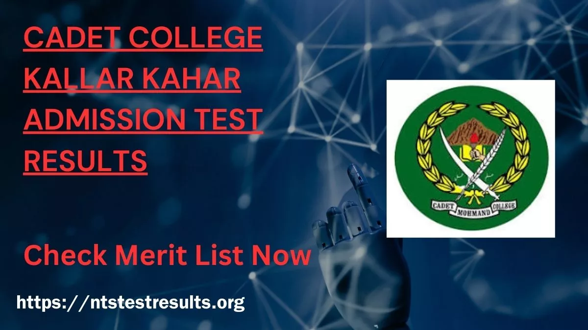 Cadet College Mohmand Entry Test Results 2024 Announced 