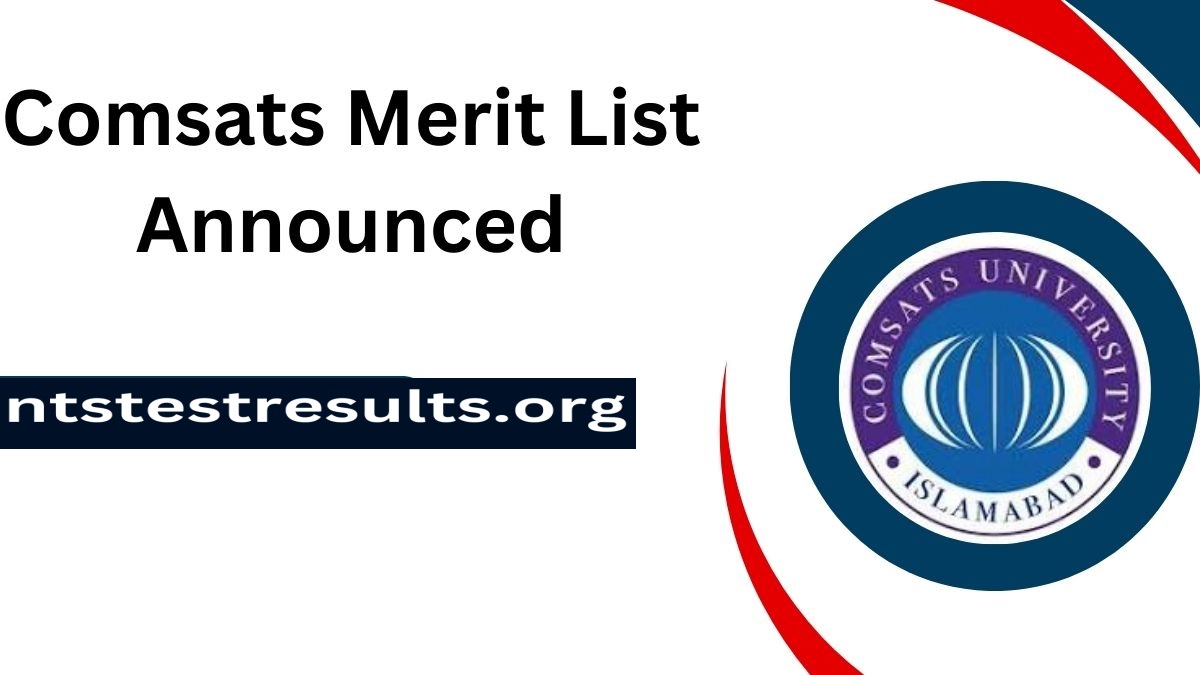 COMSATS CUI Merit List 2024 Lahore Campus Download PDF