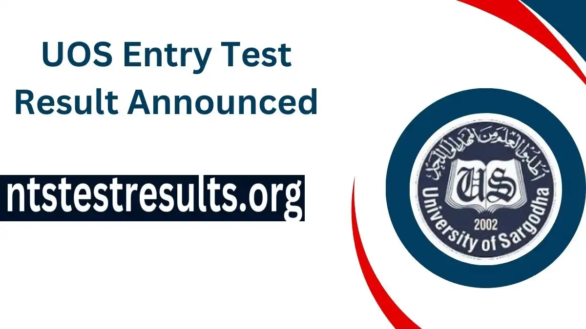 UOS MS MPhil Entry Test Result 2024 Check Online