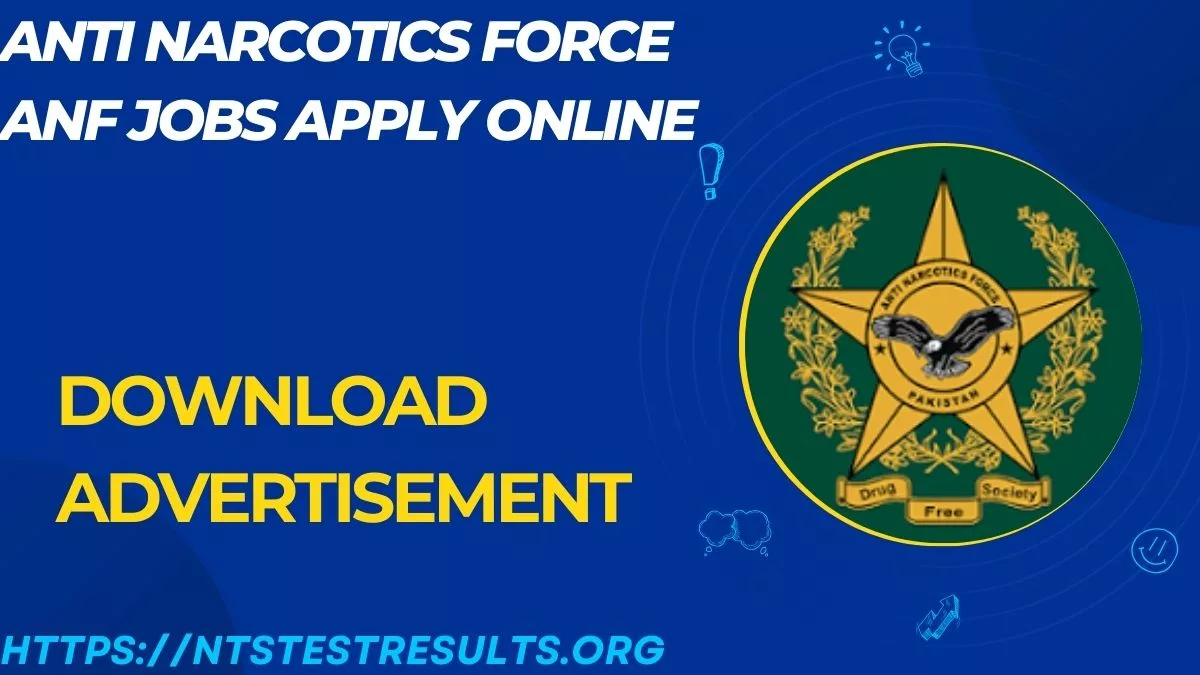 Anti Narcotics Force ANF Jobs 2024 Apply Online