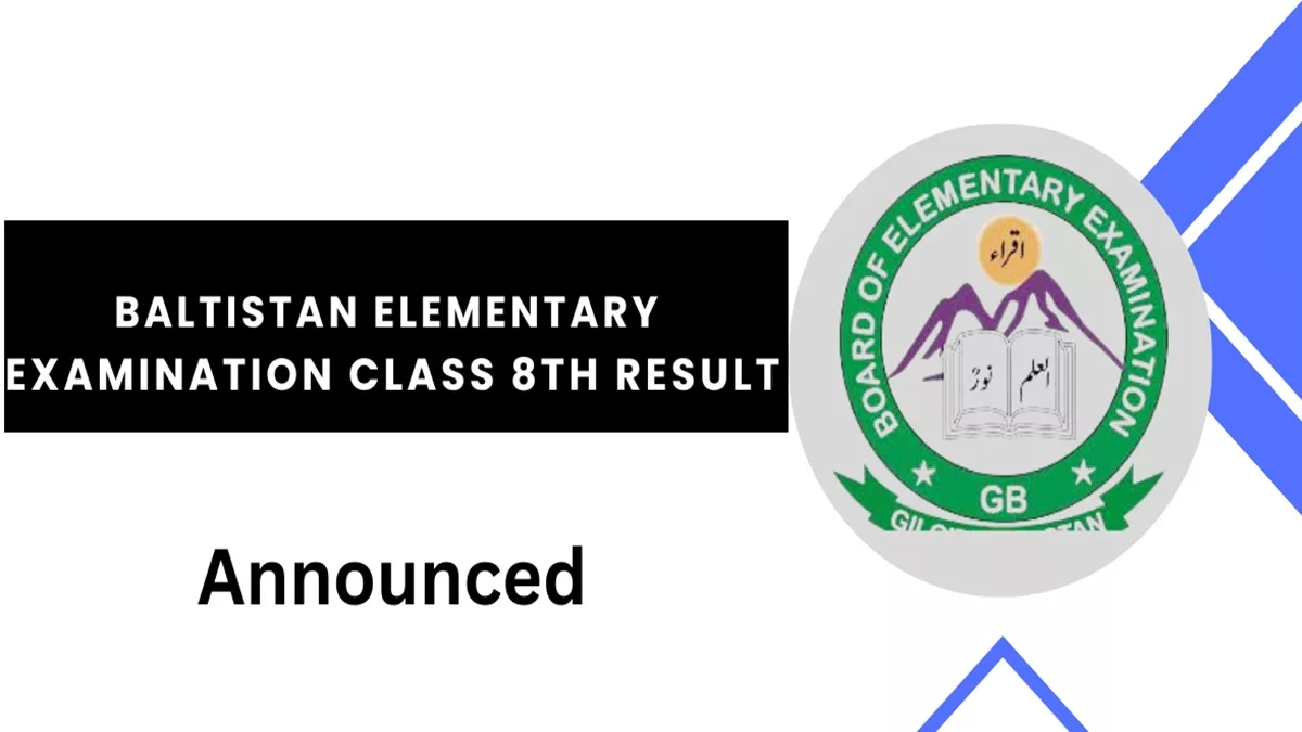 Baltistan Elementary Examination Class 8 Result 2024 Announced
