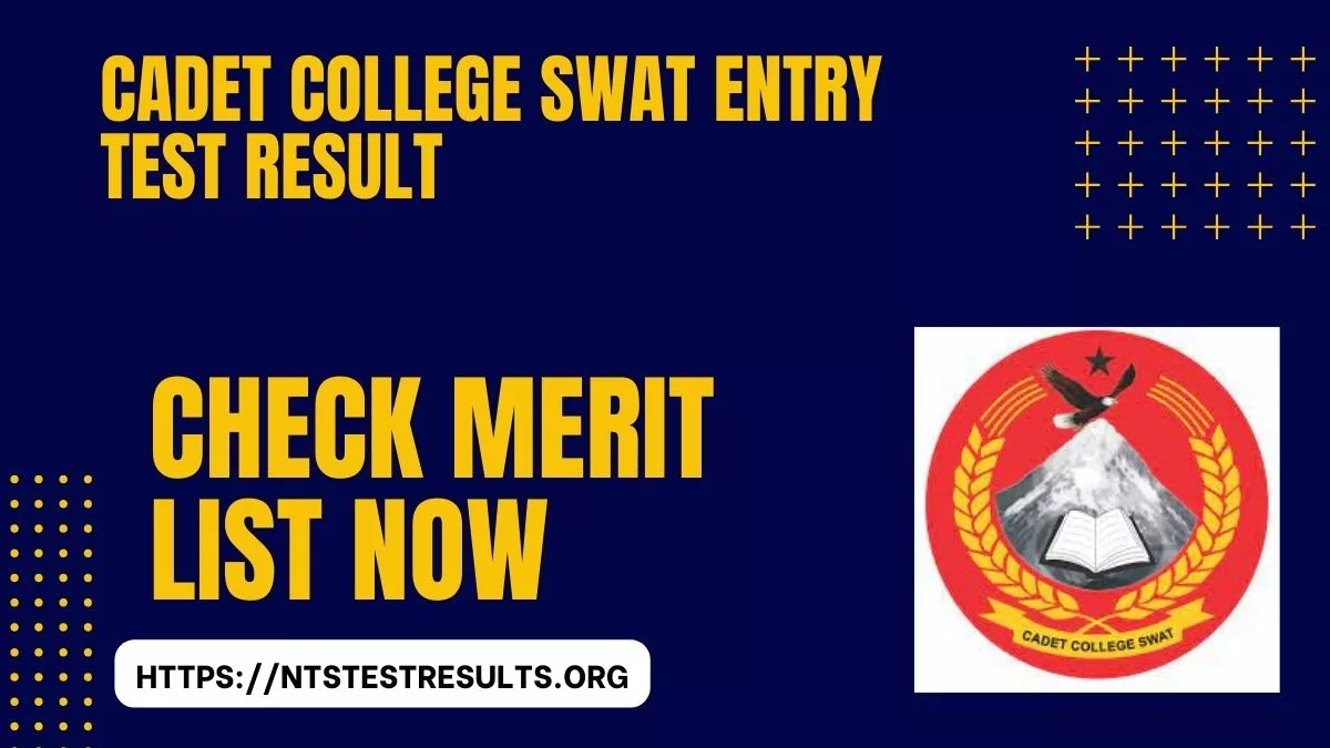 Cadet College Swat Entry Test Result 2024 Check Online