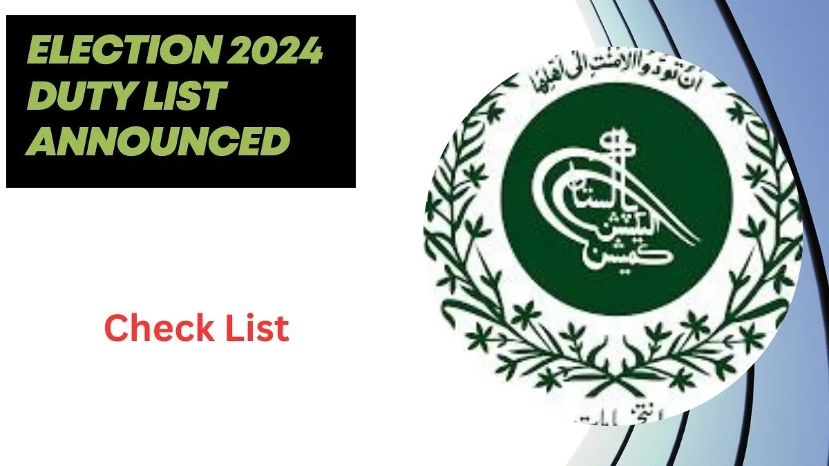 Election Duty List Of Polling Officer 2024 Announced
