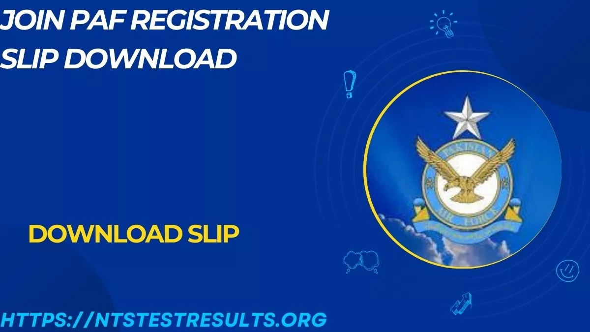 Join PAF Registration Slip 2024 Download PDF