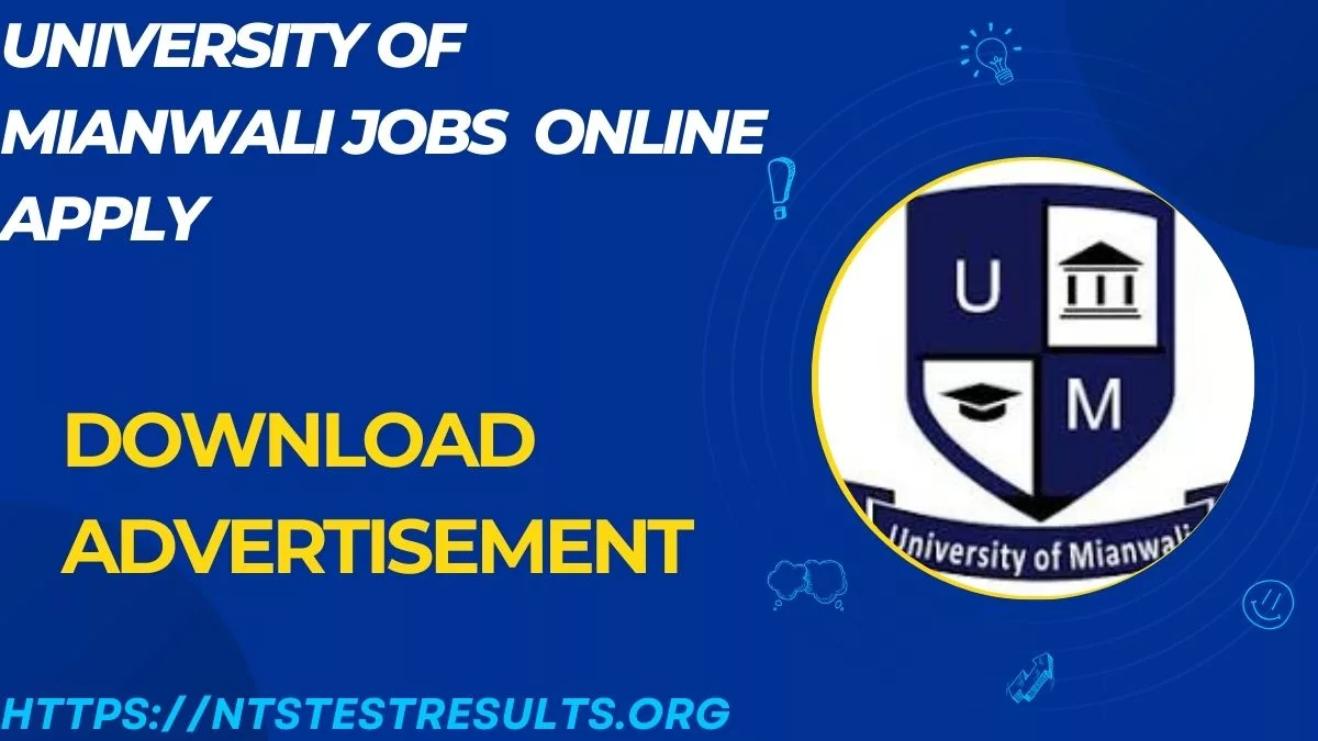 University of Mianwali Jobs 2024 Online Apply